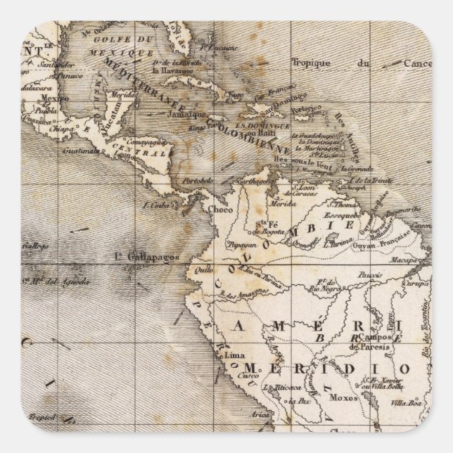 Vents Amerique Square Sticker (Front)