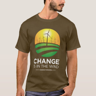 Vents d'Obama du T-shirt des hommes de changement
