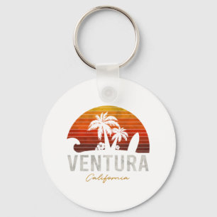 Ventura Beach California Palms Vacation Surf Sundo Keychain