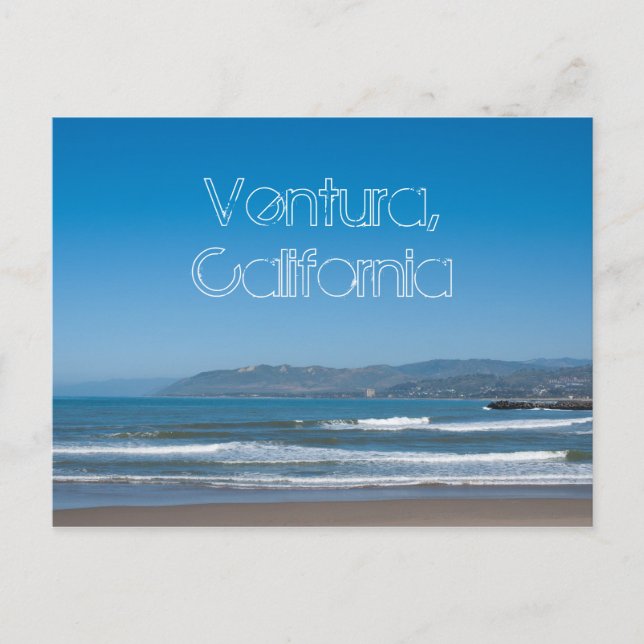 Ventura Beach, Distant View Postcard (Front)