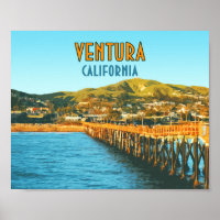 Ventura Pier Beach California Vintage