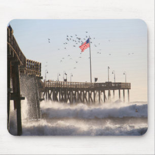 Ventura Pier Waves El Nino Mouse Pad