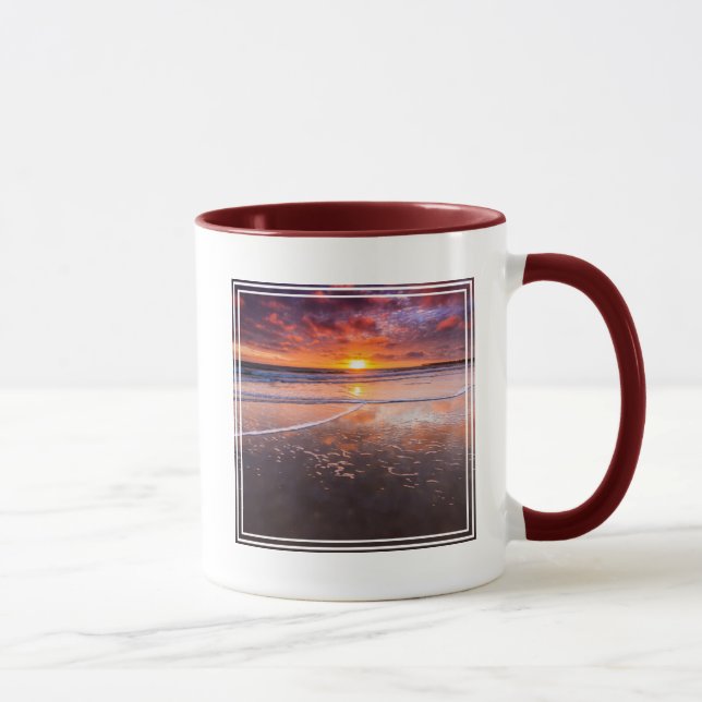 Ventura State Beach At Sunset Mug (Right)