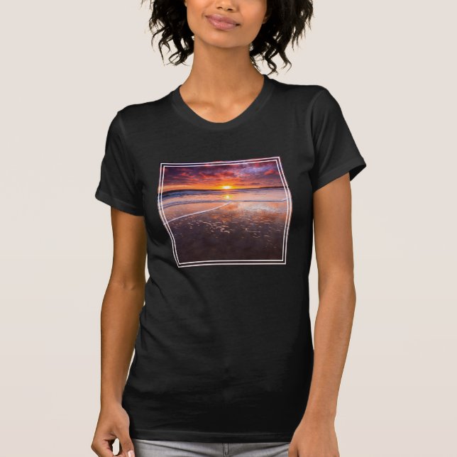 Ventura State Beach At Sunset T-Shirt (Front)