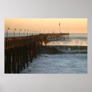 Ventura Storm Pier Poster