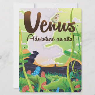Venus Adventure Awaits! travel poster Invitation