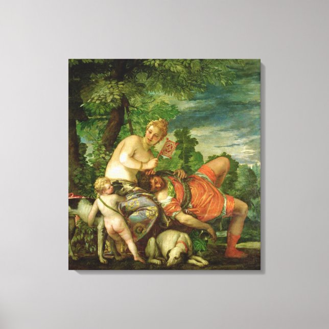 Venus and Adonis, 1580 Canvas Print (Front)