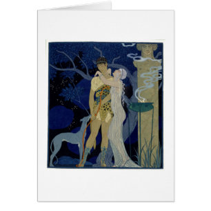Venus and Adonis (colour litho)