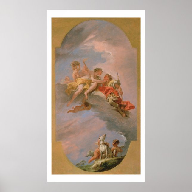 Venus and Adonis (oil on canvas) Poster (Front)