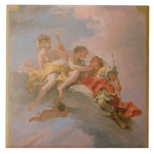 Venus and Adonis (oil on canvas) Tile