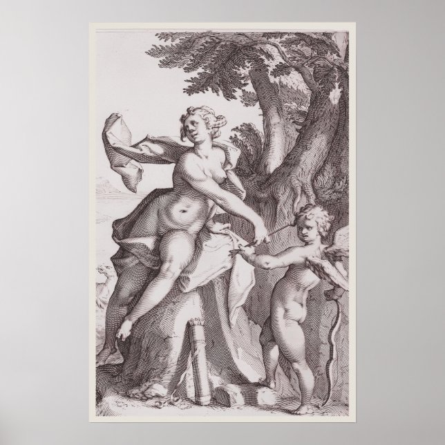 Venus and Cupid's Arrow – Timeless Mythical Art Poster (Front)
