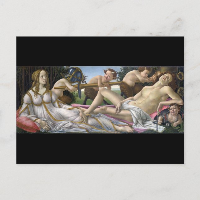 Venus and Mars, Sandro Botticelli Postcard (Front)