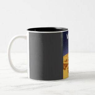 Venus Astronaut Vintage Football Astronaut Travel Two-Tone Coffee Mug