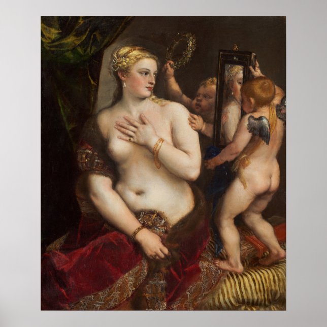 Vénus avec miroir par Titian - Poster (Devant)