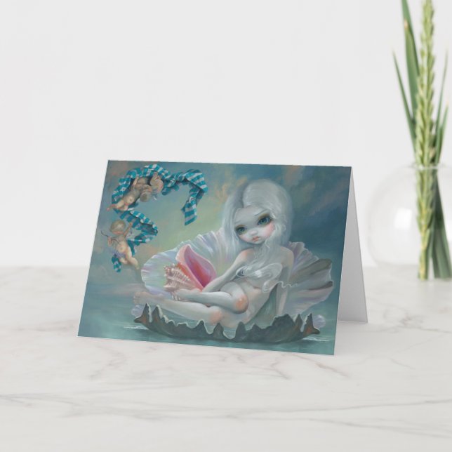 "Vénus carte de voeux avec d'anges" (Devant)