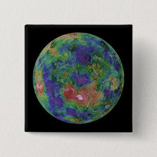 Venus centred on the North Pole 2 Inch Square Button
