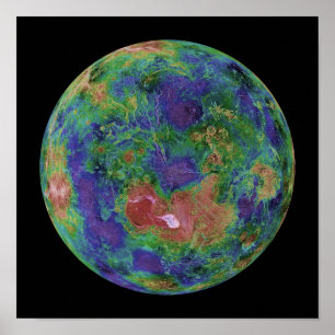 Venus centred on the North Pole Poster