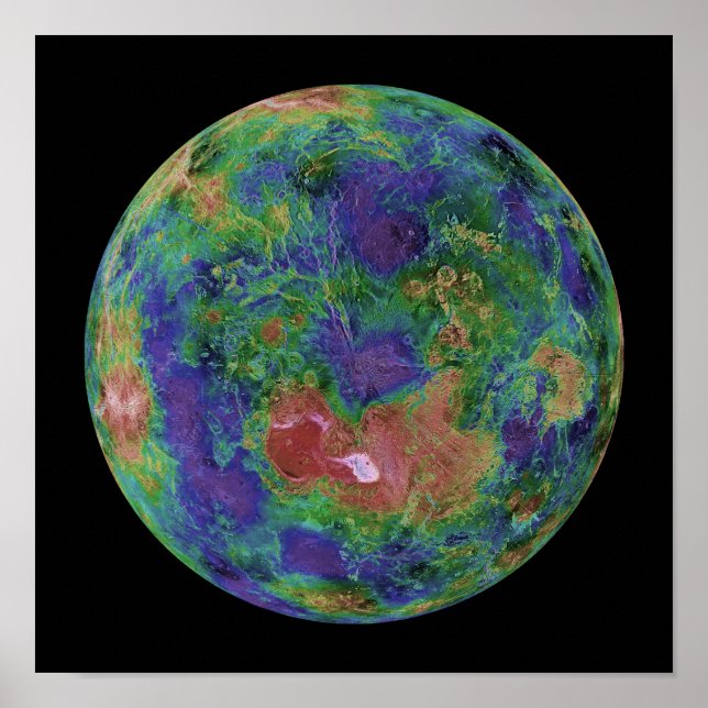 Venus centred on the North Pole Poster (Front)