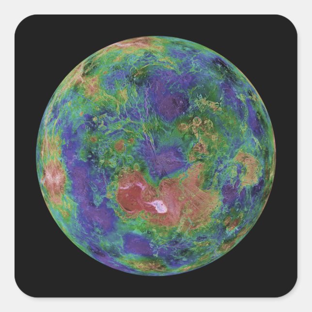 Venus centred on the North Pole Square Sticker (Front)