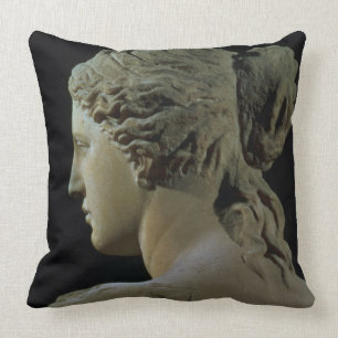Venus de Milo, detail of the back of the head, Hel Throw Pillow