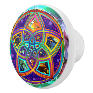 Venus Flower of Love fineART FLOWER POWER Ceramic Knob