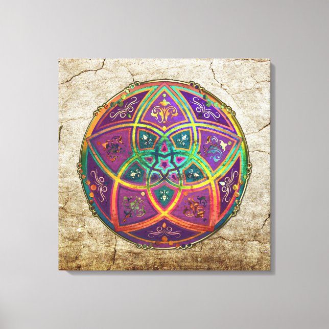 Venus Flower of Love fineART Oriental Antique Gold Canvas Print (Front)