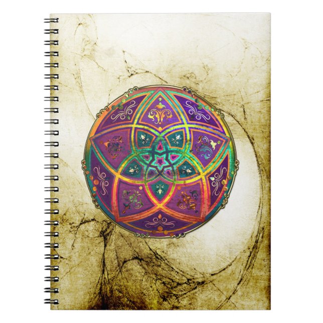 Venus Flower of Love fineART Oriental Antique Gold Notebook (Front)