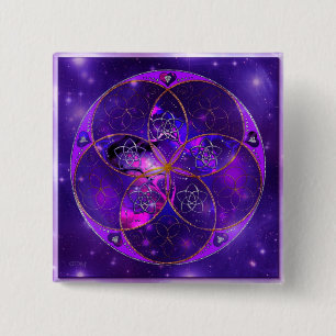 Venus Flower of Love fineART Universe 2 Inch Square Button