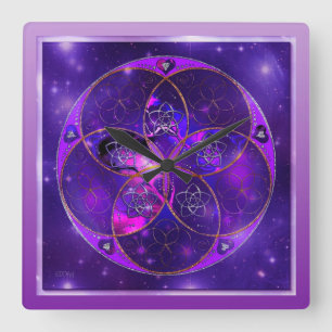 Venus Flower of Love fineART Universe Square Wall Clock