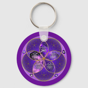 Venus Flower of Love fineART violet pink Keychain