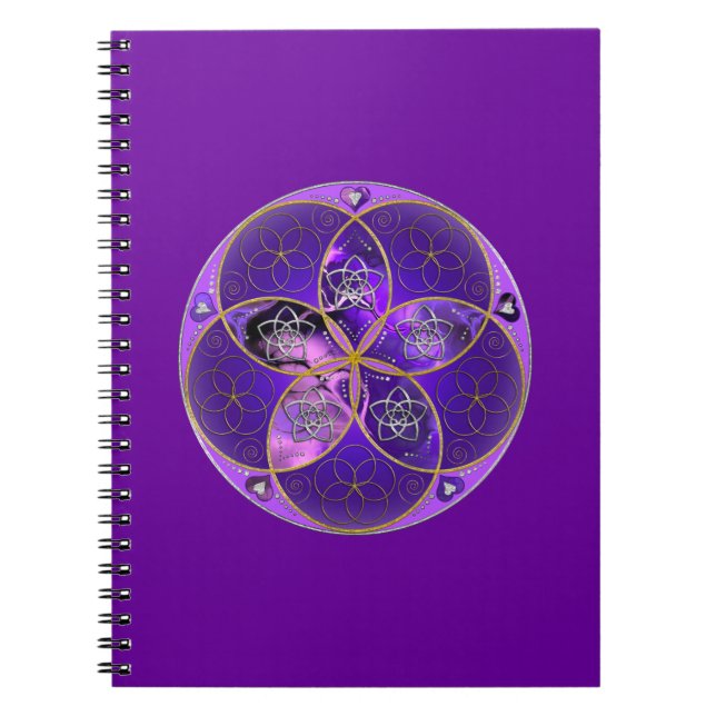 Venus Flower of Love fineART violet pink Notebook (Front)