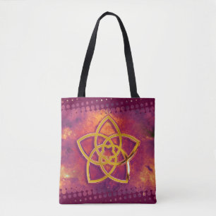 Venus Flower of Love - gold - dots + your backgr. Tote Bag