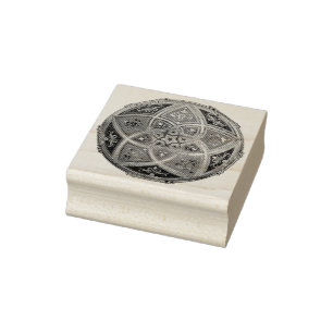 Venus Flower of Love - oriental antique gold Rubber Stamp