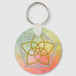 VENUS FLOWER / Venusblume Lotus GOLD SILVER Keychain