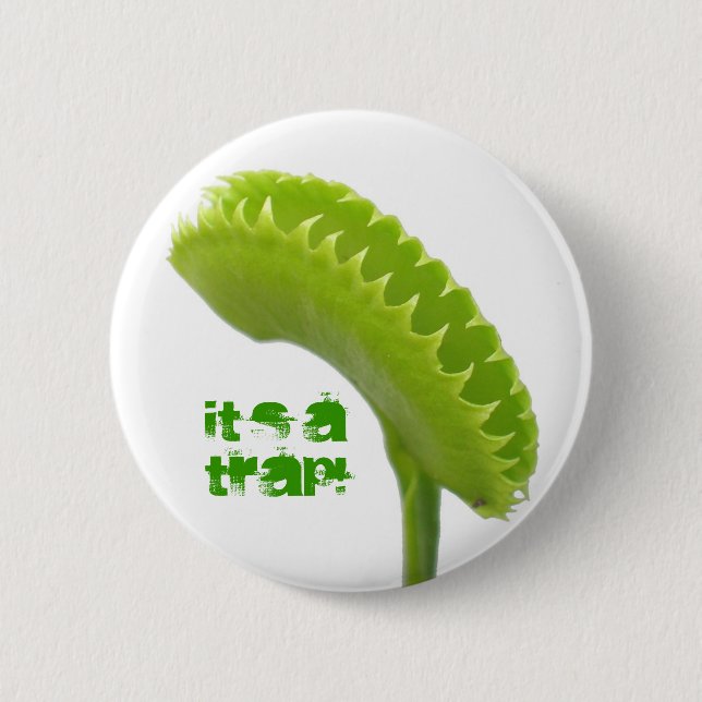 Venus Fly Trap 2 Inch Round Button (Front)