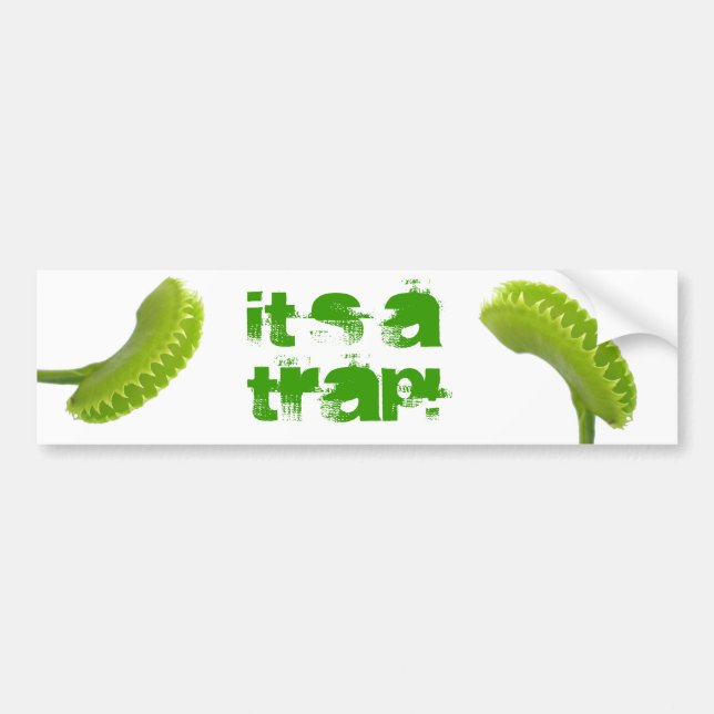 Venus Fly Trap Bumper Sticker (Front)