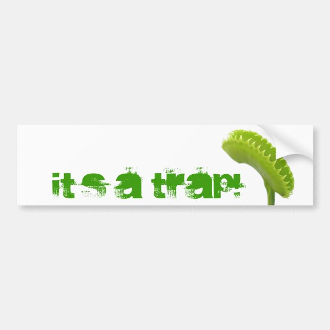 Venus Fly Trap Bumper Sticker (Front)