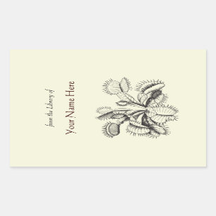 Venus Flytrap Bookplate Sticker