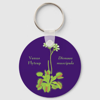 Venus Flytrap Botanical Art Keychain