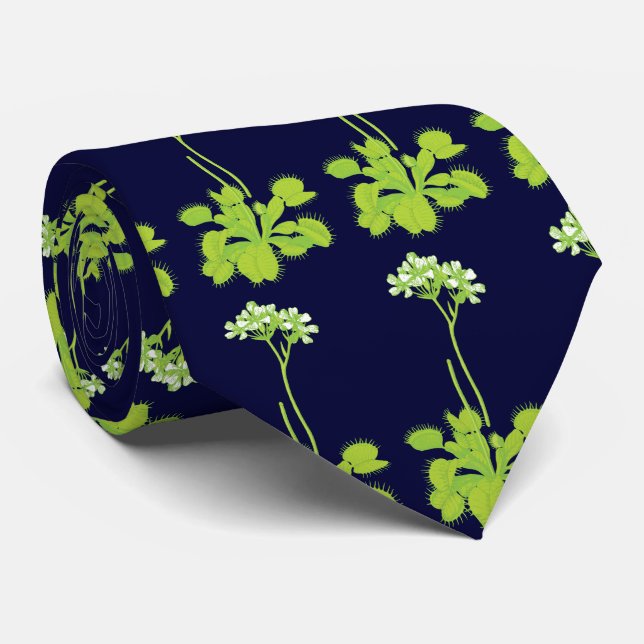 Venus Flytrap Botanical Tie (Rolled)