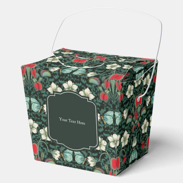 Venus Flytrap & Butterfly Gothic Custom Medium Favor Box (Front)