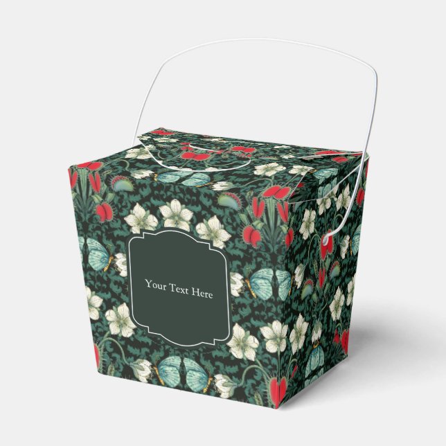 Venus Flytrap & Butterfly Gothic Custom Small Favor Box (Front Side)