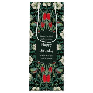 Venus Flytrap Gothic Botanical Personalized Wine Gift Bag