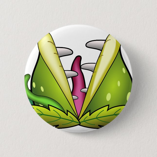 venus flytrap monster 2 inch round button (Front)
