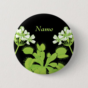 Venus Flytrap Name Tag 2 Inch Round Button