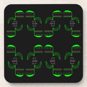 Venus Flytrap Pattern Hard Plastic Coaster
