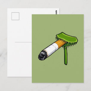 Venus Flytrap Plant With Cig Postcard