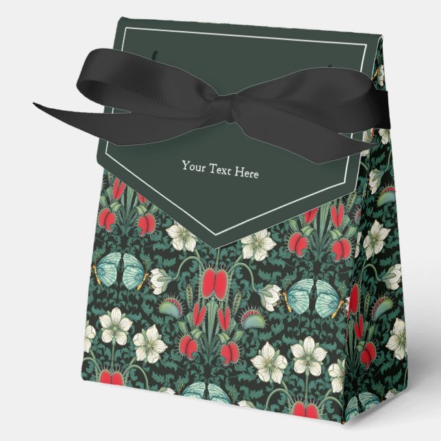 Venus Flytrap Victorian Botanical Custom Tent Favor Box (Front)