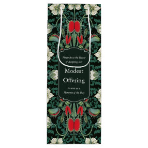 Venus Flytrap Victorian Gothic Personalized Wine Gift Bag
