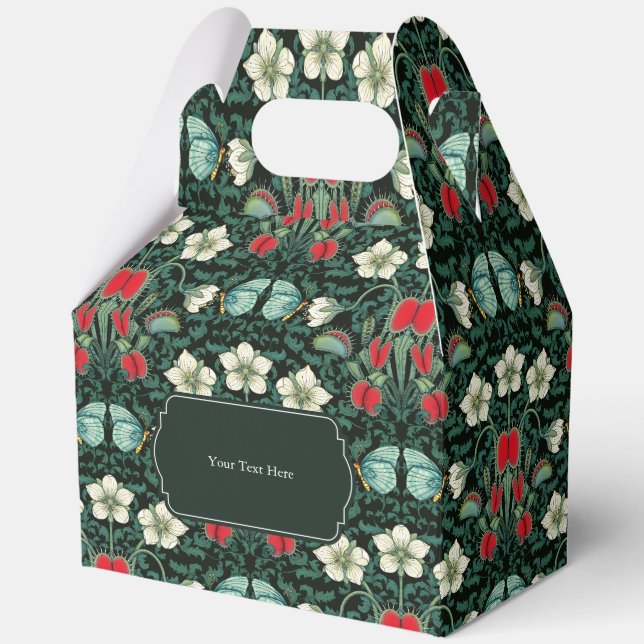 Venus Flytrap Victorian Large Custom Gabled Favor Box (Front)